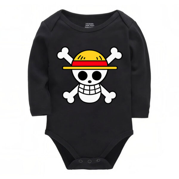 One Piece Anime Straw Hat Jolly Roger Baby Onesie​