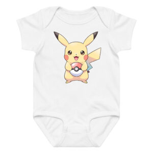 Pikachu Baby Bodysuit with Poké Ball Cotton Onesie
