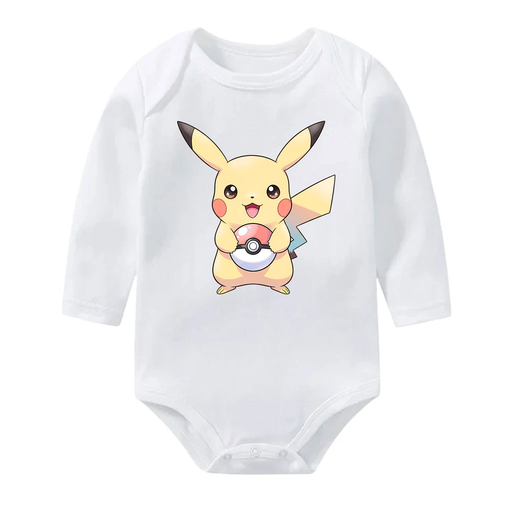 Pikachu Baby Bodysuit with Poké Ball Cotton Onesie 9 Pikachu Baby Bodysuit with Poké Ball Cotton Onesie