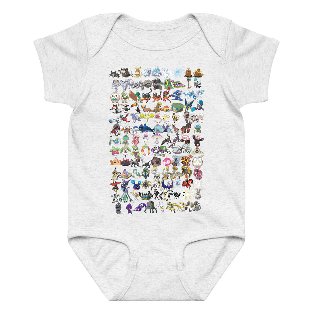 Pokemon All Characters Bodysuits Infant, Newborn 0-24M 1 Pokemon All Characters Bodysuits Infant, Newborn 0-24M