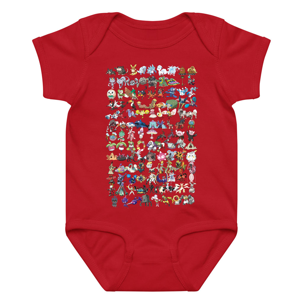 Pokemon All Characters Bodysuits Infant, Newborn 0-24M 10 Pokemon All Characters Bodysuits Infant, Newborn 0-24M