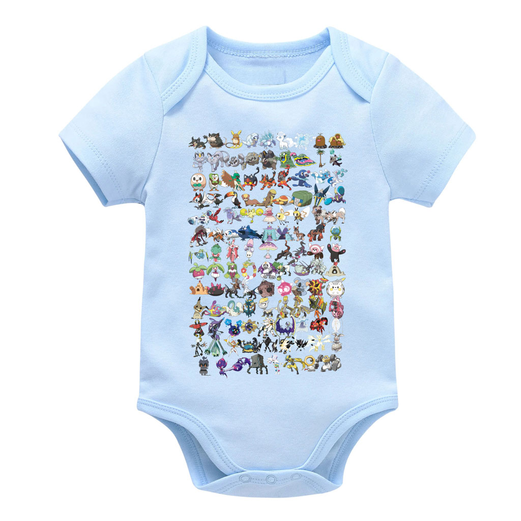 Pokemon All Characters Bodysuits Infant, Newborn 0-24M 4 Pokemon All Characters Bodysuits Infant, Newborn 0-24M