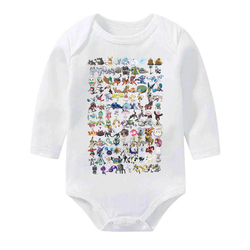 Pokemon All Characters Bodysuits Infant, Newborn 0-24M 7 Pokemon All Characters Bodysuits Infant, Newborn 0-24M