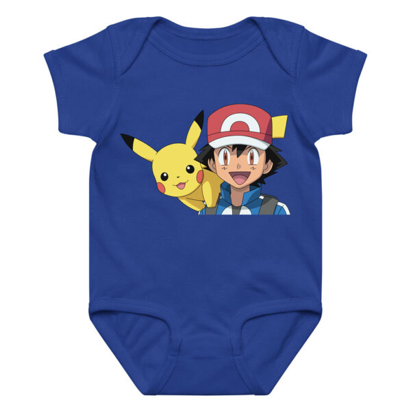 Pokemon Ash and Pikachu Baby Bodysuit Cotton Onesie
