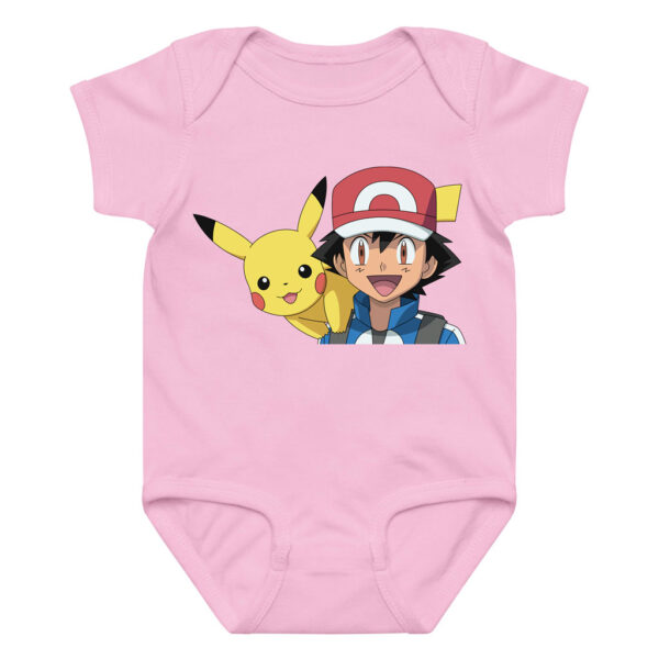 Pokemon Ash and Pikachu Baby Bodysuit Cotton Onesie