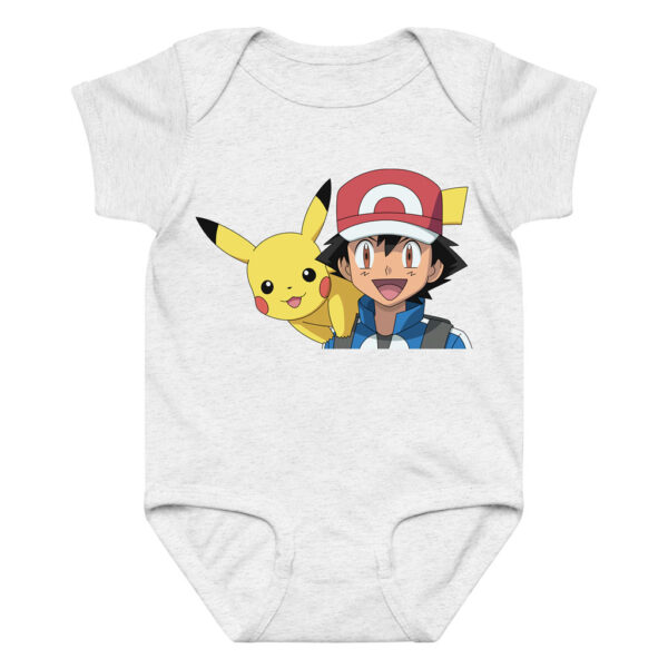 Pokemon Ash and Pikachu Baby Bodysuit Cotton Onesie