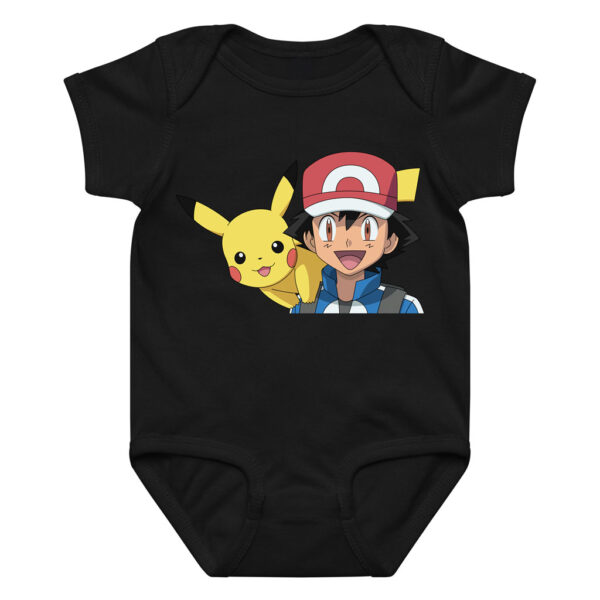 Pokemon Ash and Pikachu Baby Bodysuit Cotton Onesie