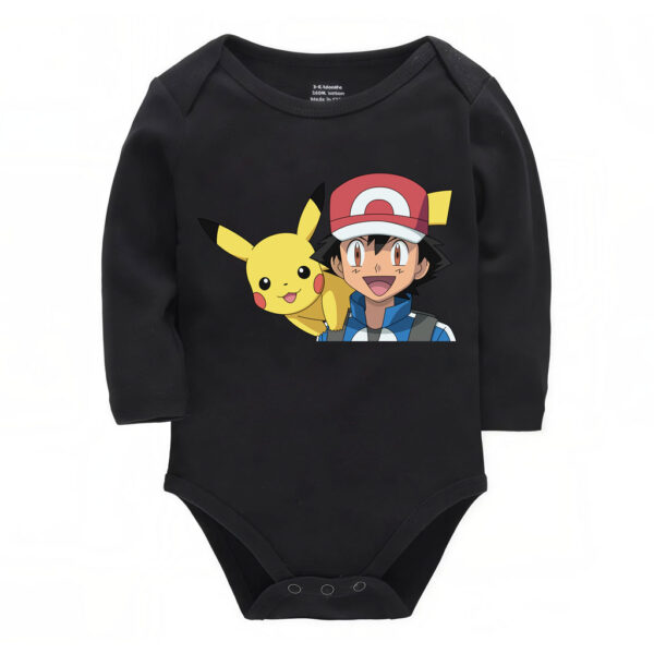 Pokemon Ash and Pikachu Baby Bodysuit Cotton Onesie