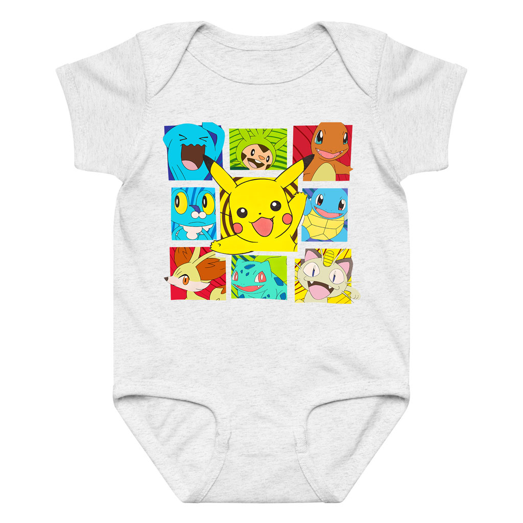 Pokemon Characters long sleeve bodysuit baby Pokemon Characters Bodysuit Baby ShortLong Sleeve
