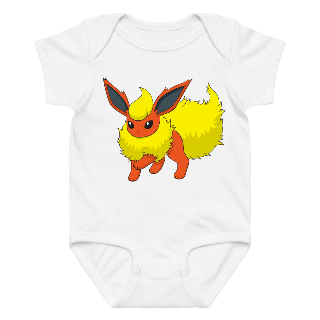 Pokemon Flareon Baby Bodysuit Cotton for Boys, Girls 10 Pokemon Flareon Baby Bodysuit Cotton for Boys, Girls