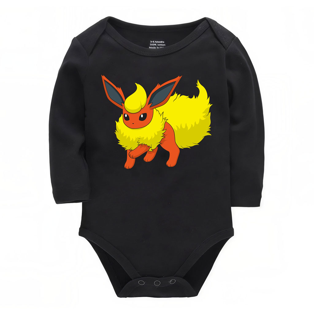 Pokemon Flareon Baby Bodysuit Cotton for Boys, Girls 9 Pokemon Flareon Baby Bodysuit Cotton for Boys, Girls