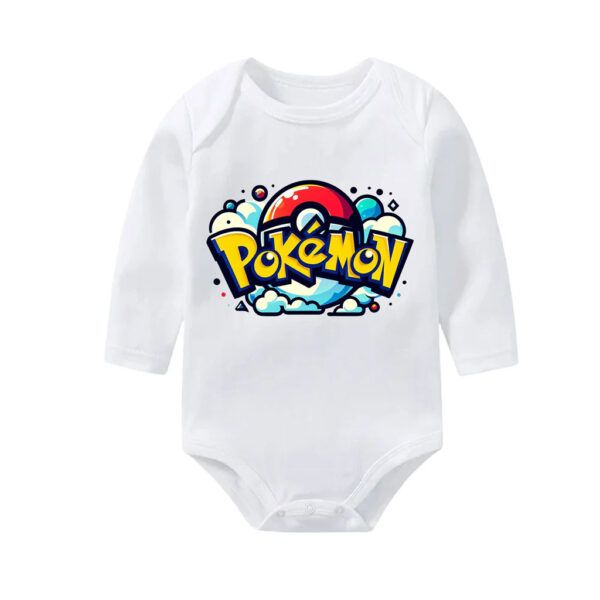 Pokemon Logo Baby Bodysuit Cotton Onesie