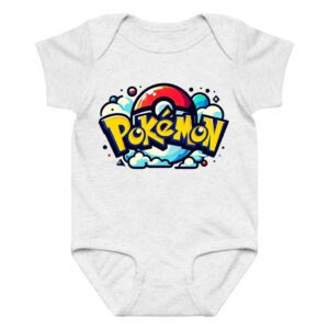 Pokemon Logo Baby Bodysuit Cotton Onesie