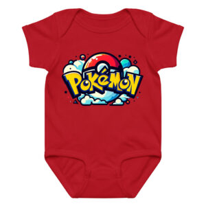 Pokemon Logo Baby Bodysuit Cotton Onesie