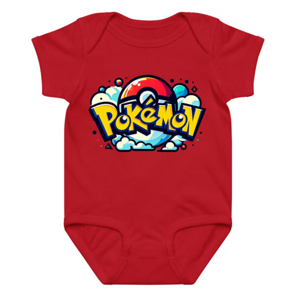 Pokemon Logo Baby Bodysuit Cotton Onesie