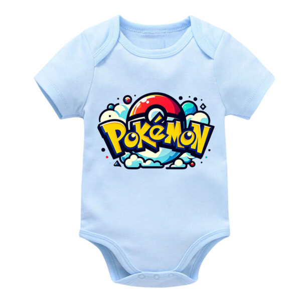 Pokemon Logo Baby Bodysuit Cotton Onesie