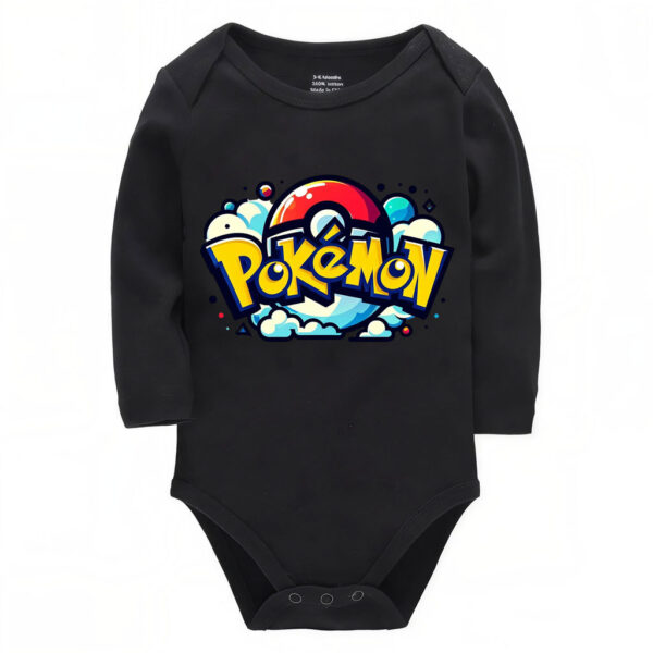 Pokemon Logo Baby Bodysuit Cotton Onesie