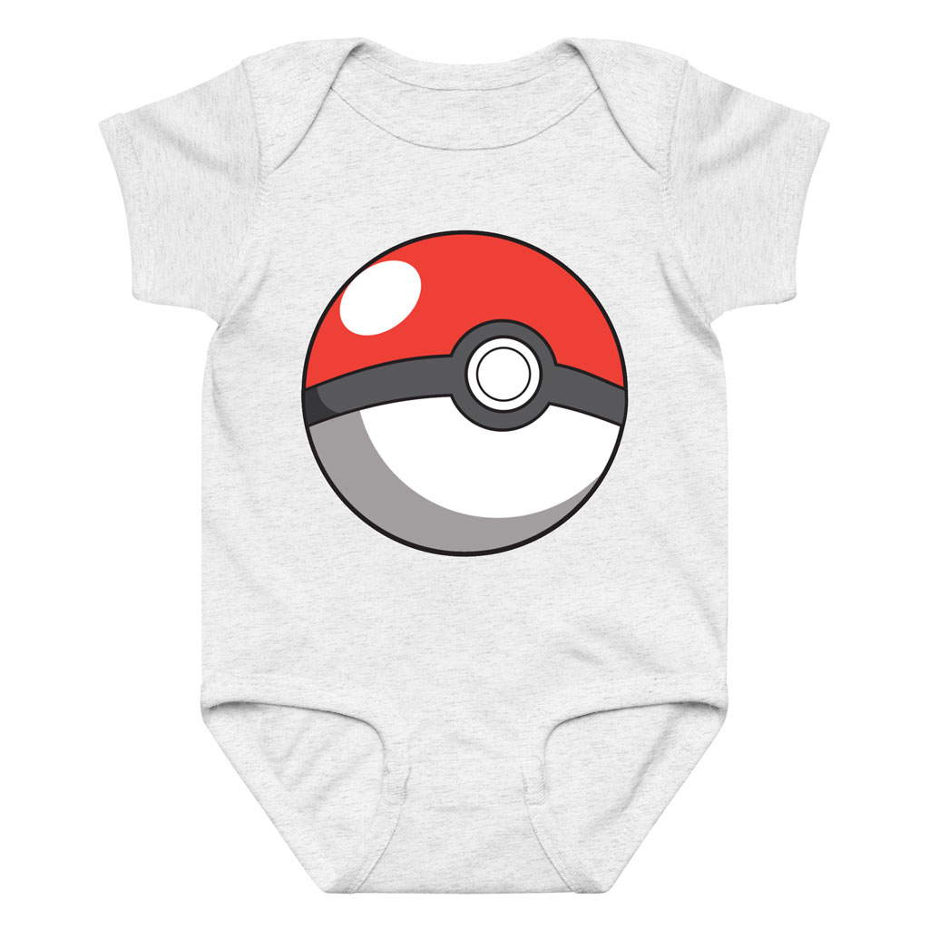 Pokemon Poké Ball Baby Bodysuit Cotton Onesie 0–24M 9 Pokemon Poké Ball Baby Bodysuit Cotton Onesie 0–24M