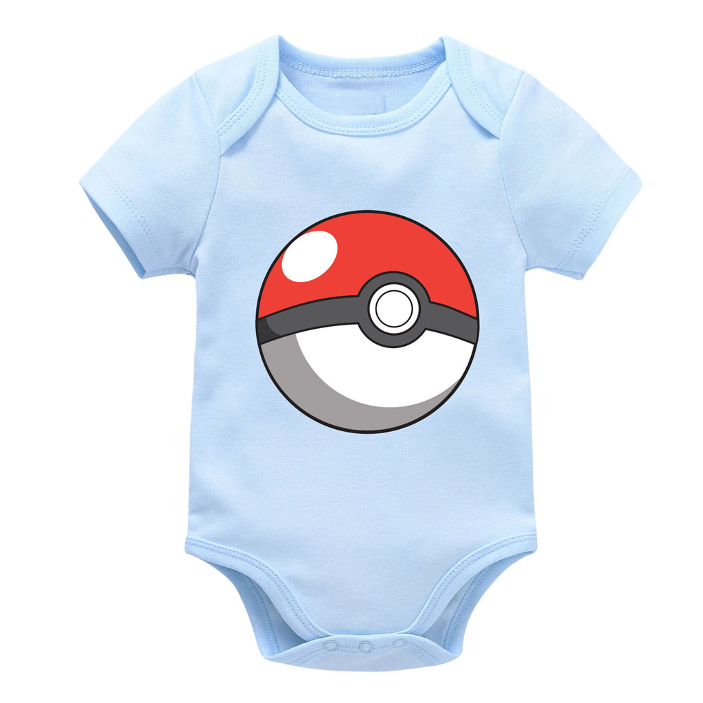 Pokemon Poké Ball Baby Bodysuit Cotton Onesie 0–24M 10 Pokemon Poké Ball Baby Bodysuit Cotton Onesie 0–24M