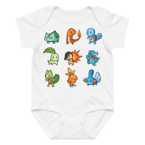 Pokemon Starter Baby Bodysuit Cotton Onesie 0–24M
