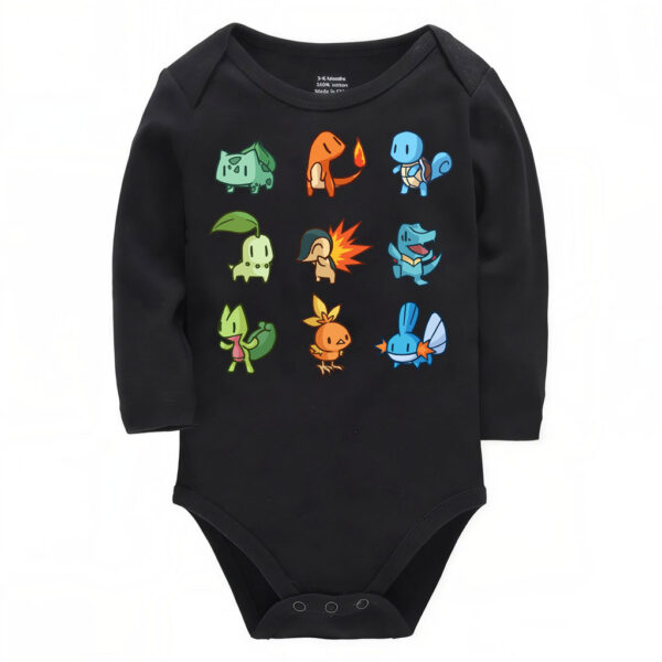 Pokemon Starter Baby Bodysuit Cotton Onesie 0–24M