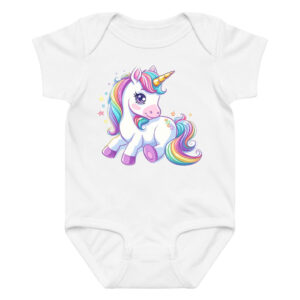 Rainbow Unicorn Baby Onesie - Cute Cartoon Bodysuit