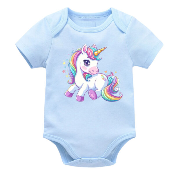 Rainbow Unicorn Baby Onesie - Cute Cartoon Bodysuit