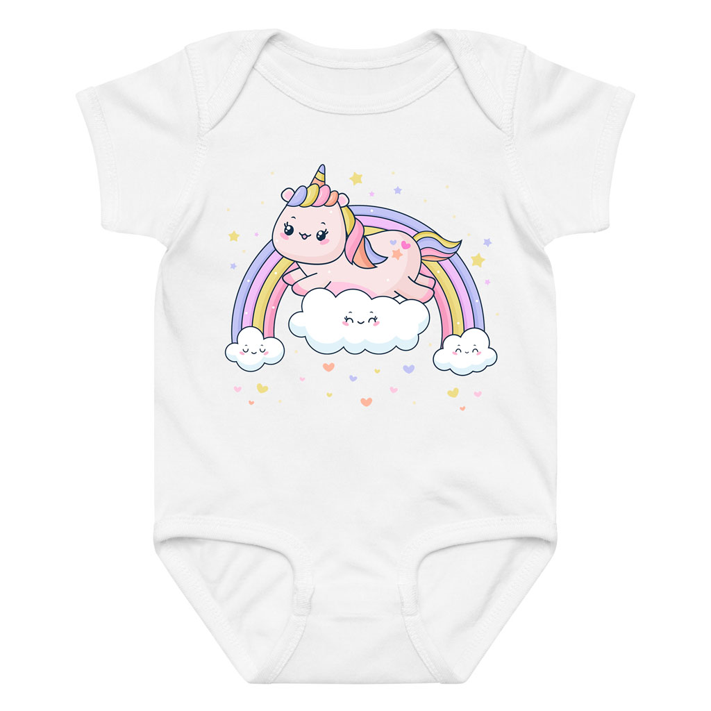 Rainbow Unicorn Clouds Baby Onesie Bodysuit 9 Rainbow Unicorn Clouds Baby Onesie Bodysuit