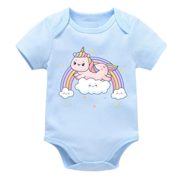 Rainbow Unicorn Clouds Baby Onesie Bodysuit