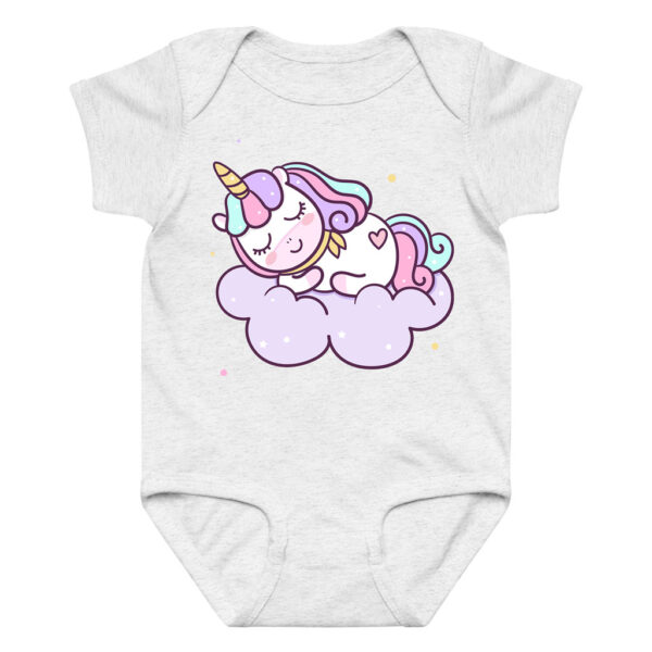 Rainbow Unicorn Sleeping Baby Bodysuit