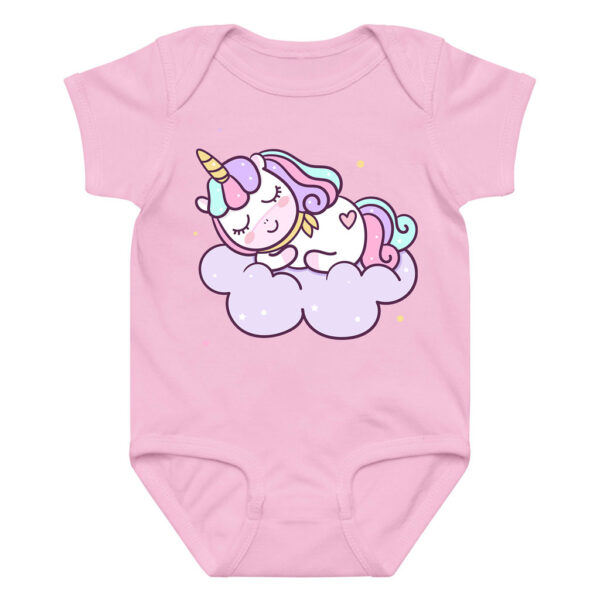 Rainbow Unicorn Sleeping Baby Bodysuit