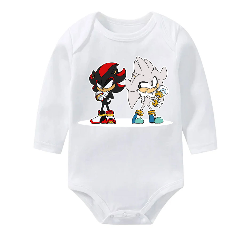 Shadow & Silver Sonic Baby Romper Costume 10 Shadow & Silver Sonic Baby Romper Costume