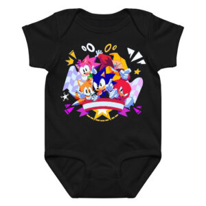 Sonic Squad Baby Onesie – Classic Video Game Bodysuit