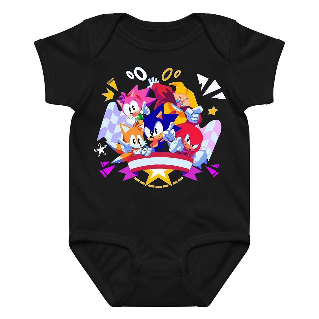 Sonic Squad Baby Onesie – Classic Video Game Bodysuit 1 Sonic Squad Baby Onesie – Classic Video Game Bodysuit