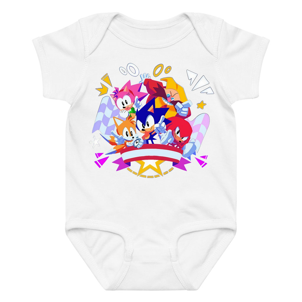 Sonic Squad Baby Onesie – Classic Video Game Bodysuit 2 Sonic Squad Baby Onesie – Classic Video Game Bodysuit