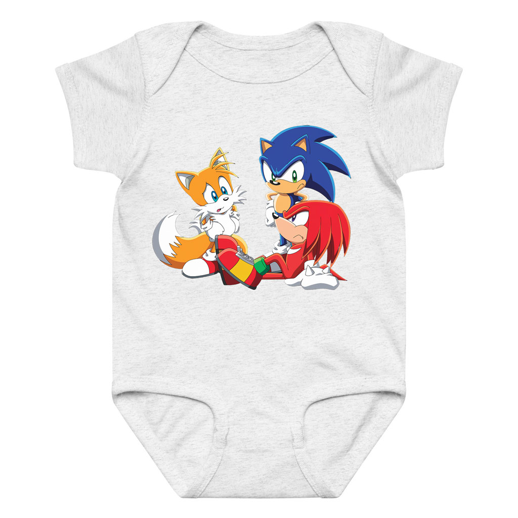 Sonic Tails and Knuckles Baby Boy Girl Onesies