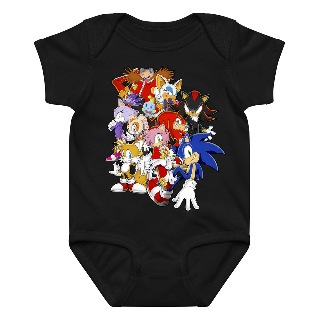 Sonic The Hedgehog Characters Newborn Bodysuits 0-24M 1 Sonic The Hedgehog Characters Newborn Bodysuits