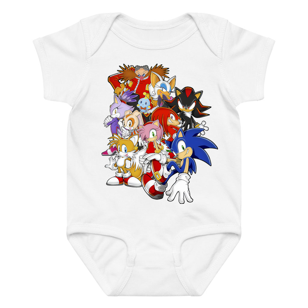 Sonic The Hedgehog Characters Newborn Bodysuits 0-24M 2 Sonic The Hedgehog Characters Newborn Bodysuits
