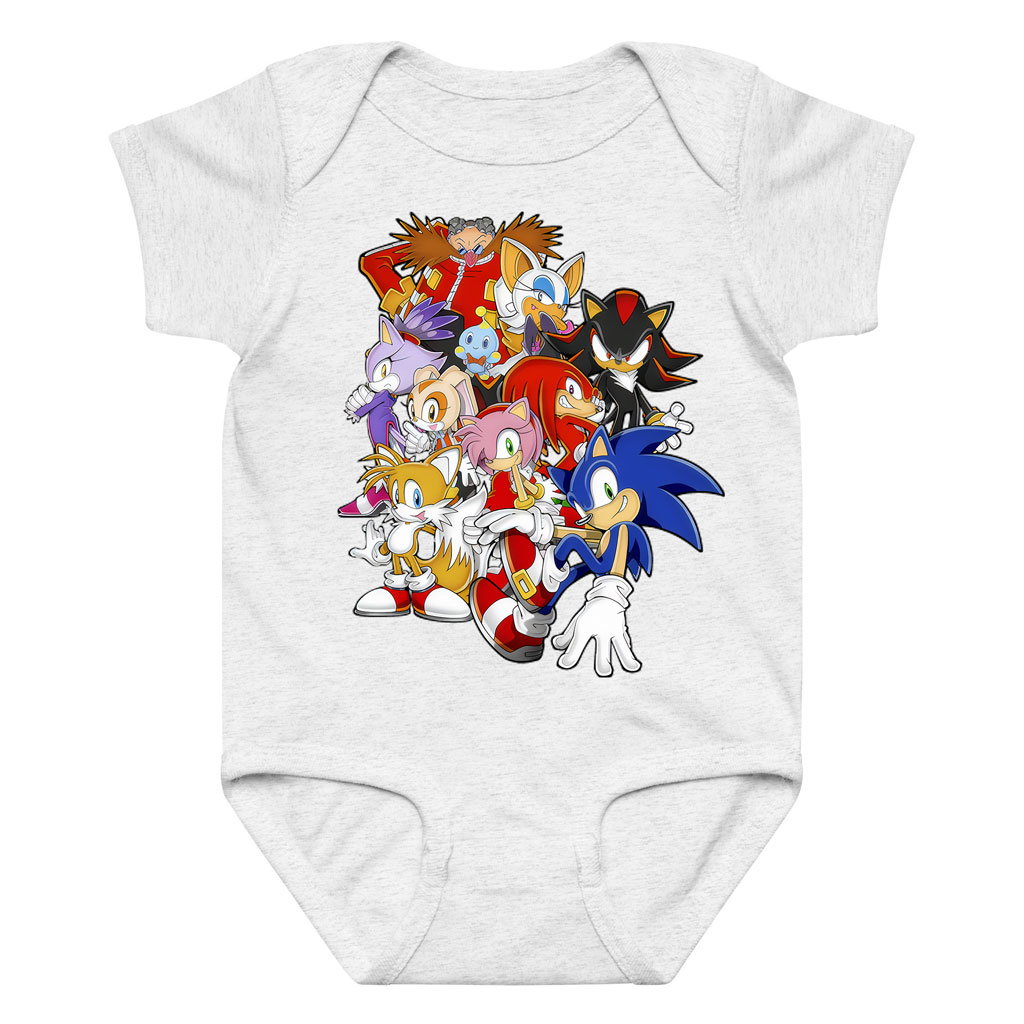 Sonic The Hedgehog Characters Newborn Bodysuits 0-24M 9 Sonic The Hedgehog Characters Newborn Bodysuits