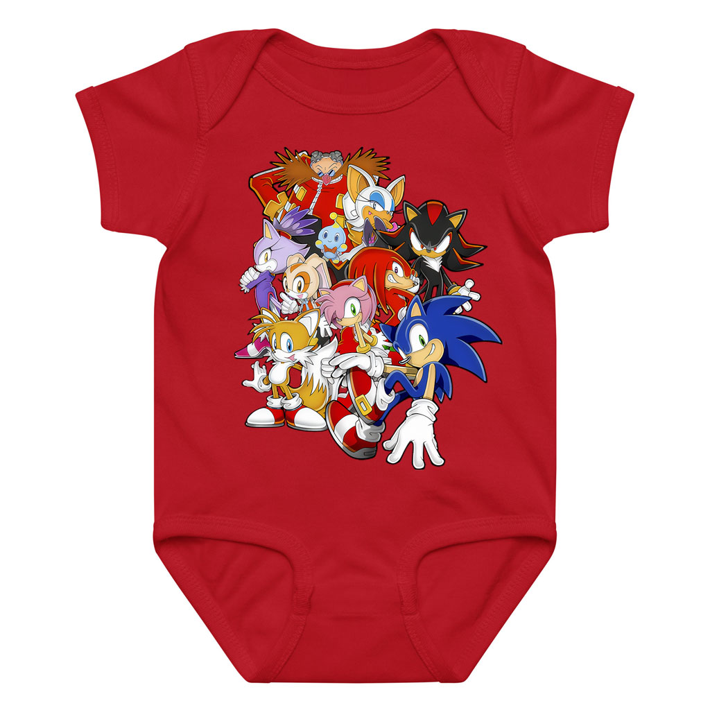 Sonic The Hedgehog Characters Newborn Bodysuits 0-24M 4 Sonic The Hedgehog Characters Newborn Bodysuits