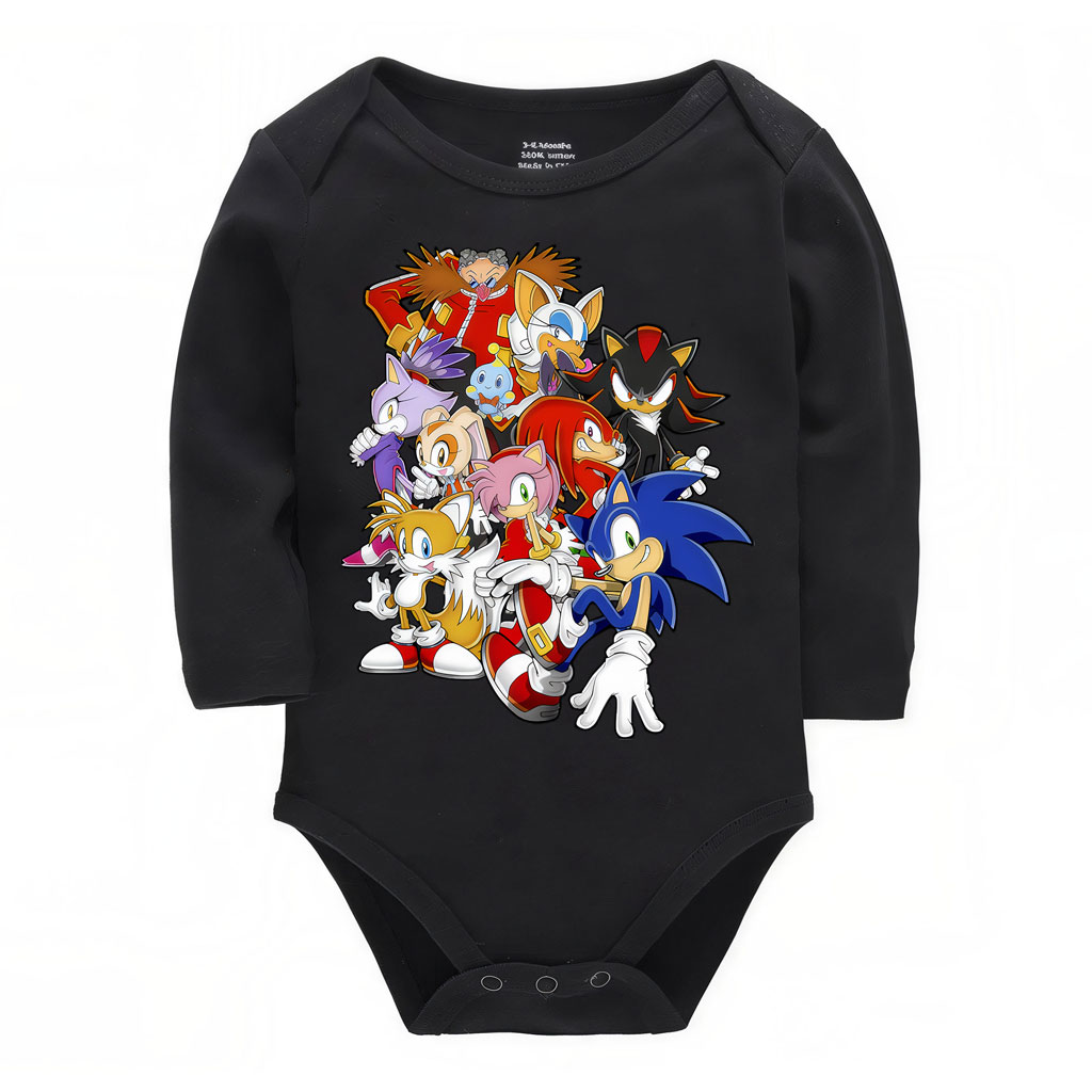 Sonic The Hedgehog Characters Newborn Bodysuits 0-24M 6 Sonic The Hedgehog Characters Newborn Bodysuits