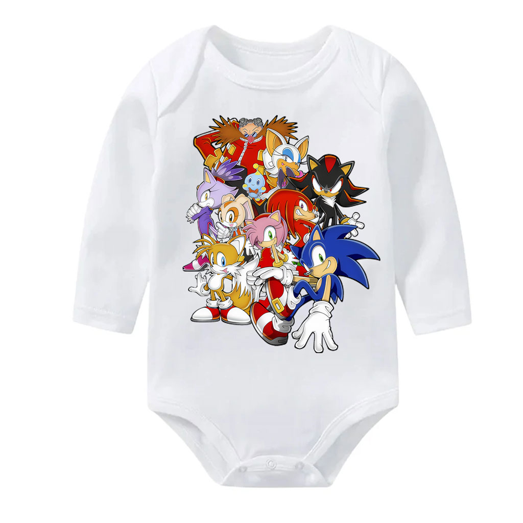 Sonic The Hedgehog Characters Newborn Bodysuits 0-24M 7 Sonic The Hedgehog Characters Newborn Bodysuits