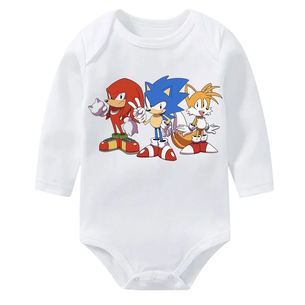 Sonic the Hedgehog, Sonic Tails and Knuckles Baby Onesie 10 Sonic the Hedgehog, Sonic Tails and Knuckles Baby Onesie
