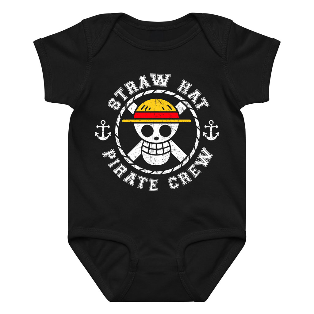 Straw Hat Pirate Crew Baby Onesie Short/Long Sleeve 8 Straw Hat Pirate Crew Baby Onesie