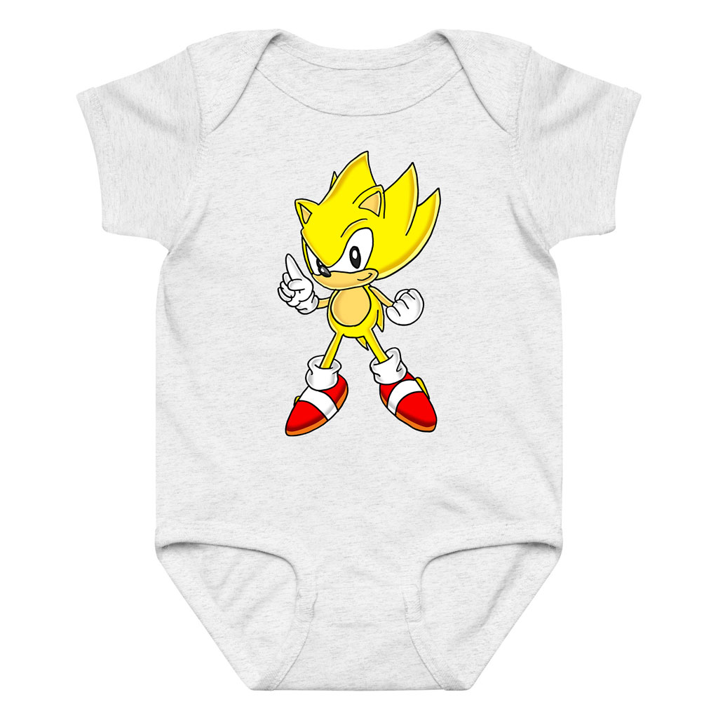 Super Sonic Onesie Kids – Golden Transformation Romper 10 Super Sonic Onesie Kids – Golden Transformation Romper