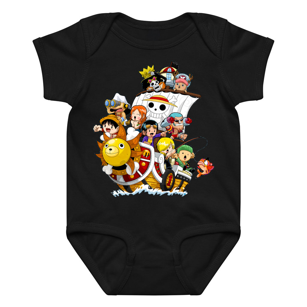 Thousand Sunny Baby Onesie with Straw Hat Crew 10 Thousand Sunny Baby Onesie with Straw Hat Crew