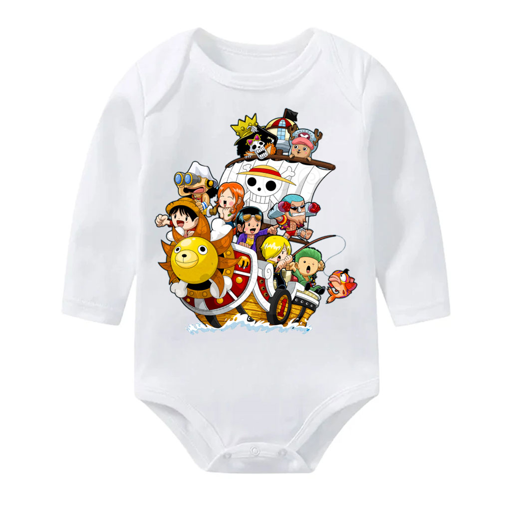 Thousand Sunny Baby Onesie with Straw Hat Crew 9 Thousand Sunny Baby Onesie with Straw Hat Crew