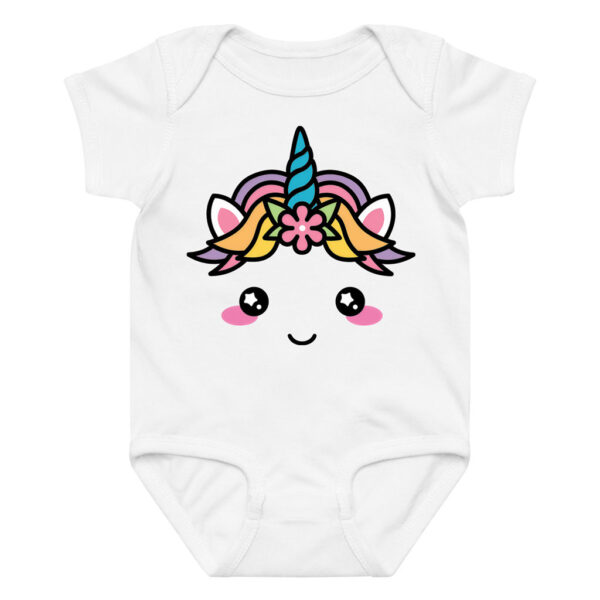 Unicorn Rainbow Horn Bodysuit Baby Onesie
