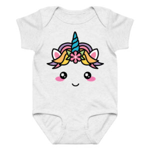 Unicorn Rainbow Horn Bodysuit Baby Onesie