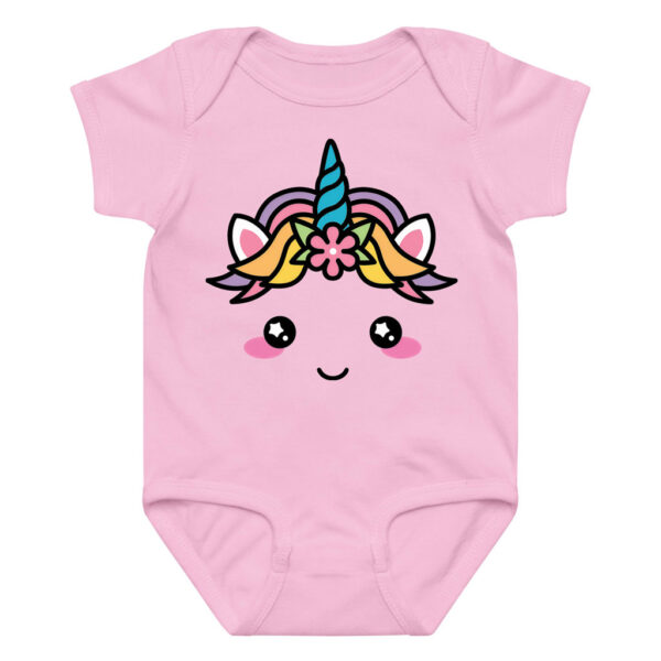 Unicorn Rainbow Horn Bodysuit Baby Onesie